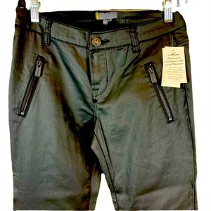 I jeans by Buffalo coated black side zip ladies jeans, Size 27 (4)